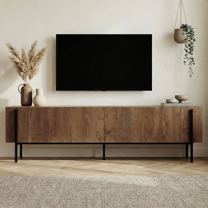 Nordure Nexus Soporte para TV en Roble Kafkas y Negro